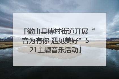 微山县傅村街道开展“音为有你 遇见美好”521主题音乐活动