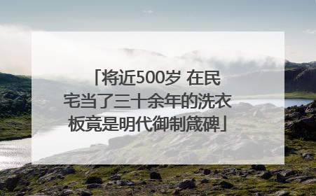 将近500岁 在民宅当了三十余年的洗衣板竟是明代御制箴碑