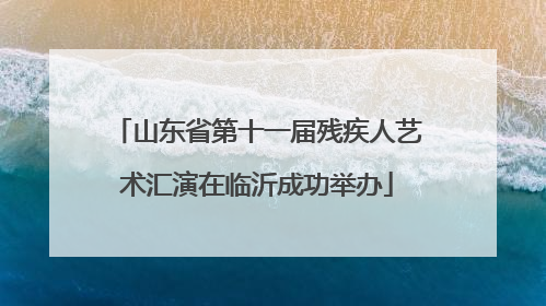 山东省第十一届残疾人艺术汇演在临沂成功举办