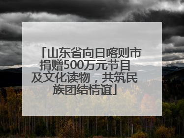 山东省向日喀则市捐赠500万元节目及文化读物，共筑民族团结情谊
