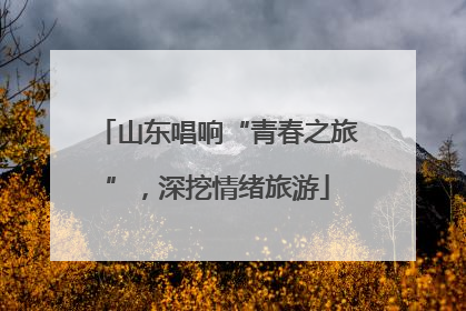 山东唱响“青春之旅”，深挖情绪旅游