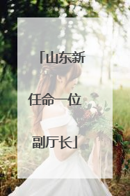 山东新任命一位副厅长