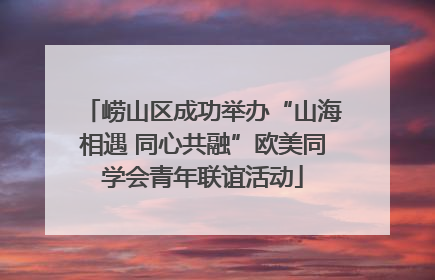 崂山区成功举办“山海相遇 同心共融”欧美同学会青年联谊活动