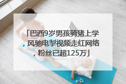 巴西9岁男孩骑猪上学，风驰电掣视频走红网络，粉丝已超125万