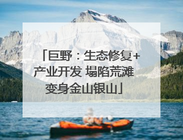 巨野：生态修复+产业开发 塌陷荒滩变身金山银山