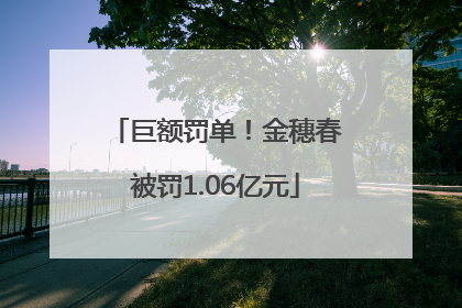 巨额罚单！金穗春被罚1.06亿元