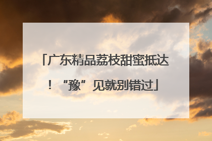 广东精品荔枝甜蜜抵达！“豫”见就别错过