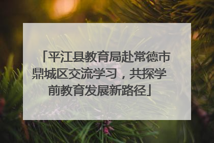 平江县教育局赴常德市鼎城区交流学习，共探学前教育发展新路径