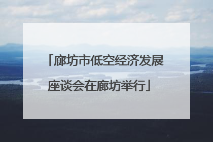 廊坊市低空经济发展座谈会在廊坊举行