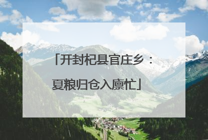 开封杞县官庄乡：夏粮归仓入廪忙