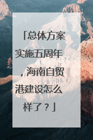 总体方案实施五周年，海南自贸港建设怎么样了？