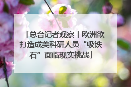 总台记者观察丨欧洲欲打造成美科研人员“吸铁石”面临现实挑战