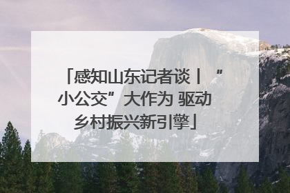 感知山东记者谈丨“小公交”大作为 驱动乡村振兴新引擎