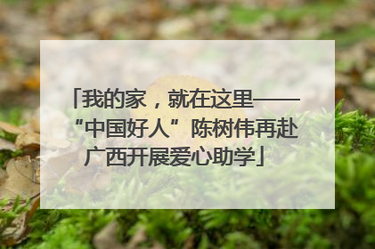 我的家，就在这里——“中国好人”陈树伟再赴广西开展爱心助学