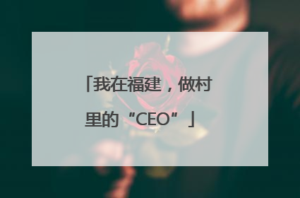 我在福建，做村里的“CEO”