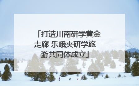 打造川南研学黄金走廊 乐峨夹研学旅游共同体成立