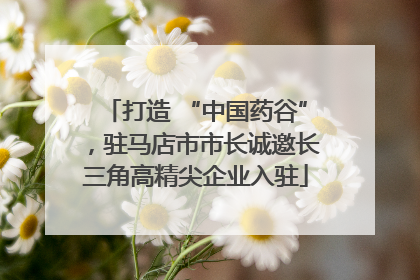 打造 “中国药谷”，驻马店市市长诚邀长三角高精尖企业入驻