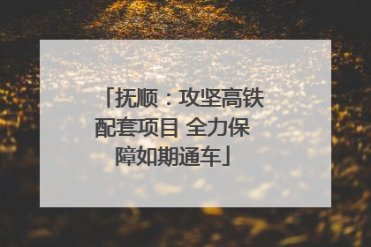 抚顺：攻坚高铁配套项目 全力保障如期通车