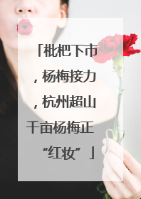 枇杷下市，杨梅接力，杭州超山千亩杨梅正“红妆”