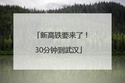 新高铁要来了！30分钟到武汉