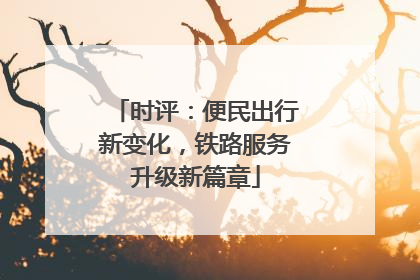 时评：便民出行新变化，铁路服务升级新篇章