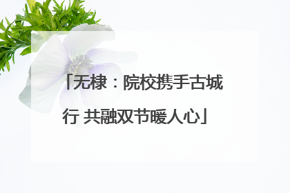 无棣：院校携手古城行 共融双节暖人心