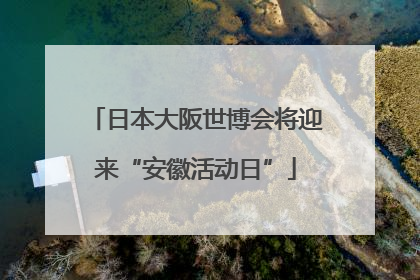 日本大阪世博会将迎来“安徽活动日”