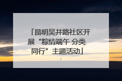 昆明吴井路社区开展“粽情端午 分类同行”主题活动