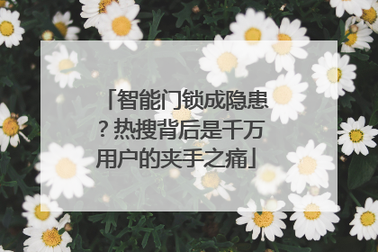 智能门锁成隐患？热搜背后是千万用户的夹手之痛