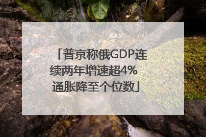 普京称俄GDP连续两年增速超4% 通胀降至个位数