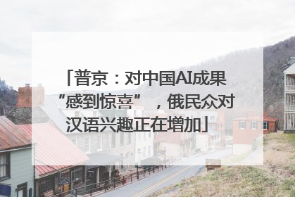 普京：对中国AI成果“感到惊喜”，俄民众对汉语兴趣正在增加