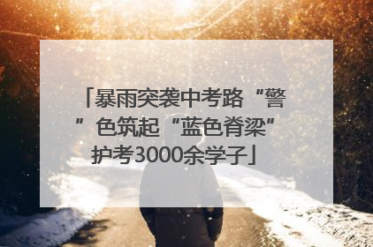 暴雨突袭中考路“警”色筑起“蓝色脊梁”护考3000余学子