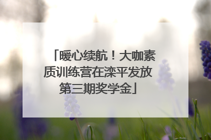 暖心续航！大咖素质训练营在滦平发放第三期奖学金