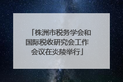 株洲市税务学会和国际税收研究会工作会议在炎陵举行