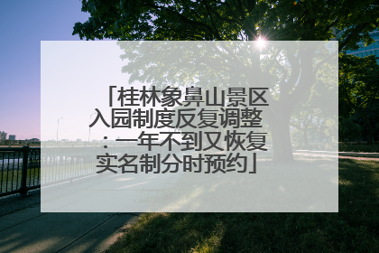 桂林象鼻山景区入园制度反复调整：一年不到又恢复实名制分时预约