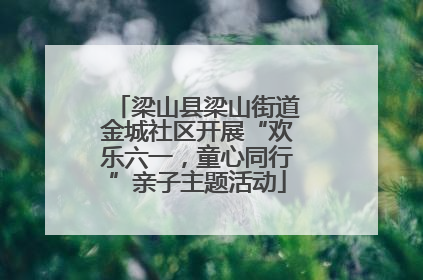 梁山县梁山街道金城社区开展“欢乐六一，童心同行”亲子主题活动