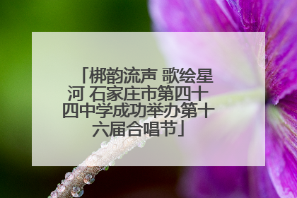 梆韵流声 歌绘星河 石家庄市第四十四中学成功举办第十六届合唱节