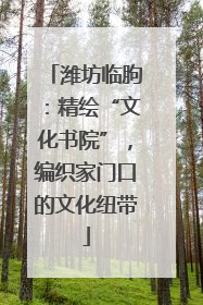 潍坊临朐：精绘“文化书院”，编织家门口的文化纽带