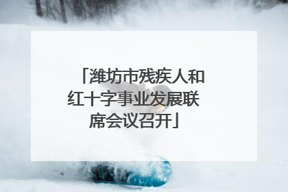 潍坊市残疾人和红十字事业发展联席会议召开