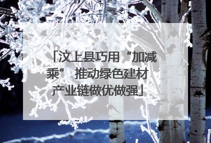 汶上县巧用“加减乘” 推动绿色建材产业链做优做强
