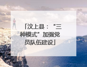 汶上县：“三种模式”加强党员队伍建设