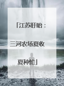 江苏盱眙：三河农场夏收夏种忙