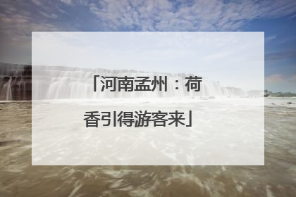 河南孟州：荷香引得游客来