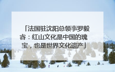 法国驻沈阳总领事罗毅睿：红山文化是中国的瑰宝，也是世界文化遗产