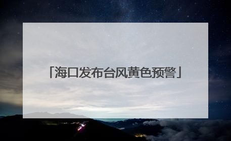 海口发布台风黄色预警