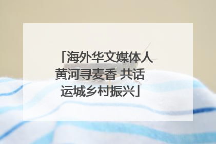 海外华文媒体人黄河寻麦香 共话运城乡村振兴