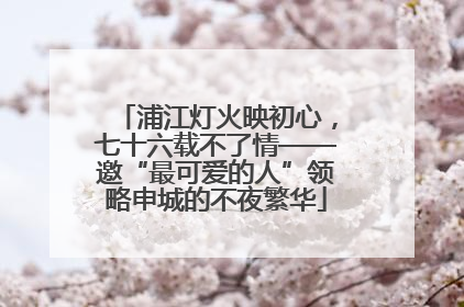 浦江灯火映初心，七十六载不了情——邀“最可爱的人”领略申城的不夜繁华