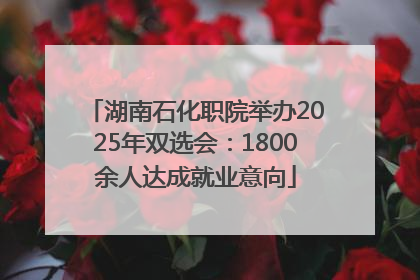 湖南石化职院举办2025年双选会：1800余人达成就业意向