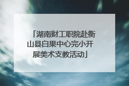 湖南财工职院赴衡山县白果中心完小开展美术支教活动