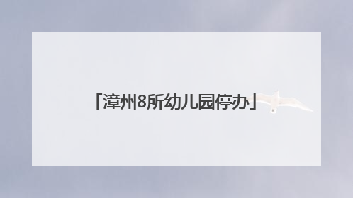 漳州8所幼儿园停办